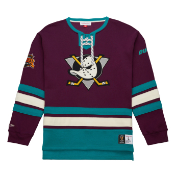 Anaheim Ducks férfi pulóver Heritage Lace-Up Crew Vintage Logo
