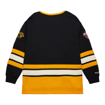 Boston Bruins férfi pulóver Heritage Lace-Up Crew Vintage Logo