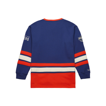 Edmonton Oilers férfi pulóver Heritage Lace-Up Crew Vintage Logo