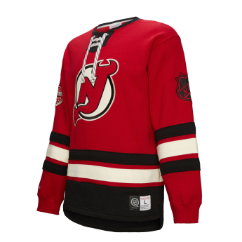 New Jersey Devils férfi pulóver Heritage Lace-Up Crew Vintage Logo