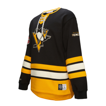 Pittsburgh Penguins férfi pulóver Heritage Lace-Up Crew Vintage Logo