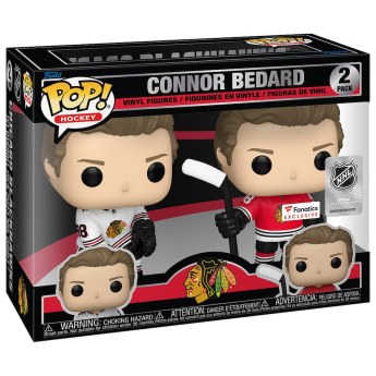 Chicago Blackhawks bábu POP! Connor Bedard #98 Funko Fanatics Exclusive Two-Pack