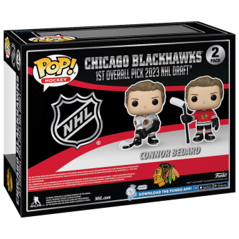 Chicago Blackhawks bábu POP! Connor Bedard #98 Funko Fanatics Exclusive Two-Pack