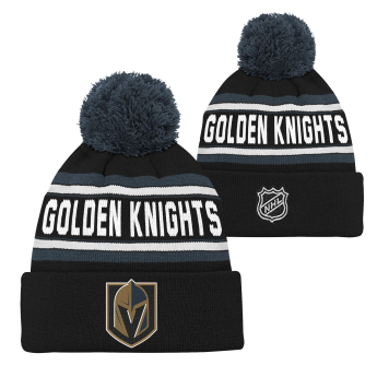 Vegas Golden Knights gyerek téli sapka wordmark cuffed pom