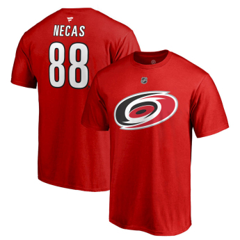 Carolina Hurricanes férfi póló Martin Nečas #88 Stack Logo Name & Number