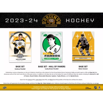 NHL dobozok NHL hokikártyák 2023-24 Upper Deck Boston Bruins Centennial Hobby Box