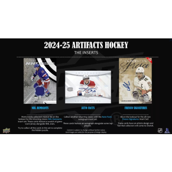 NHL dobozok NHL hokikártyák 2024-25 Upper Deck Artifacts Blaster Box