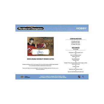 NHL dobozok NHL hokikártyák 2023-24 Upper Deck Parkhurst Champions Hockey Hobby box