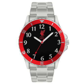 FC Liverpool karóra Mens Red & Silver Bracelet
