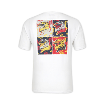 Red Bull Racing férfi póló Max Verstappen Pop Art Oversized Bright White F1 Team 2024