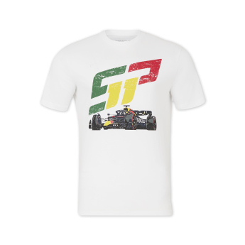 Red Bull Racing férfi póló Sergio Perez white F1 Team 2024