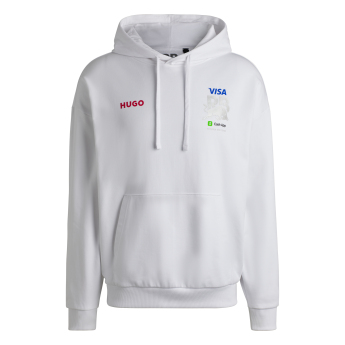 Visa Cash App RB férfi kapucnis pulóver Hugo Bulls white F1 Team 2024