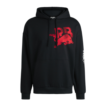Visa Cash App RB férfi kapucnis pulóver Hugo oversize small logo black F1 Team 2024