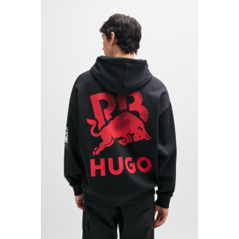 Visa Cash App RB férfi kapucnis pulóver Hugo oversize small logo black F1 Team 2024