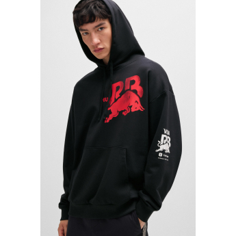 Visa Cash App RB férfi kapucnis pulóver Hugo oversize small logo black F1 Team 2024