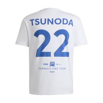 Visa Cash App RB férfi póló Yuki Tsunoda white F1 Team 2024