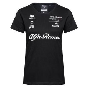 Alfa Romeo Racing női póló official AR black F1 Team 2023