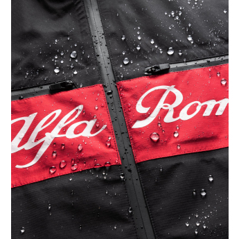 Alfa Romeo Racing férfi kapucnis kabát Rain official black F1 Team 2023