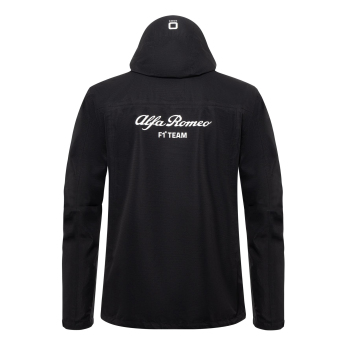 Alfa Romeo Racing férfi kapucnis kabát Rain official black F1 Team 2023