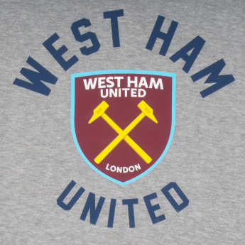 West Ham United férfi kapucnis pulóver graphic grey
