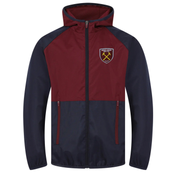 West Ham United férfi kapucnis kabát shower navy claret