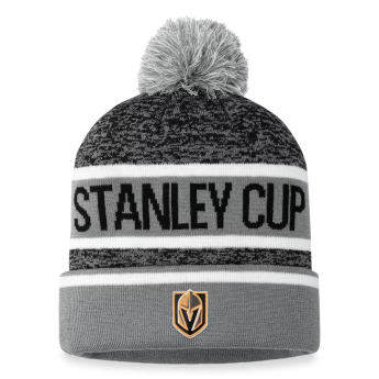 Vegas Golden Knights téli sapka 2023 Stanley Cup Champions Cuffed Knit Hat with Pom grey