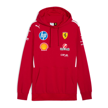 Ferrari férfi kapucnis pulóver official Teamline Replica F1 Team 2025