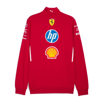 Ferrari férfi pulóver 1/4 Zip official Teamline Replica F1 Team 2025
