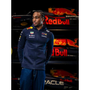 Red Bull Racing férfi kapucnis pulóver official Teamline Replica zip navy F1 Team 2025