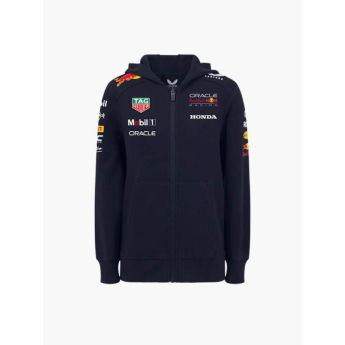Red Bull Racing gyerek kapucnis pulóver official Teamline Replica zip navy F1 Team 2025