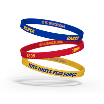 FC Barcelona gyermek gumis karkötő 3pack Tricolor