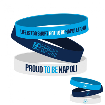 SSC Napoli gumi karkötő 3pack Silicone