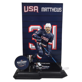 Jégkorong képviselet bábu Auston Matthews #34  Face-Off Team USA 7” Figure SportsPicks