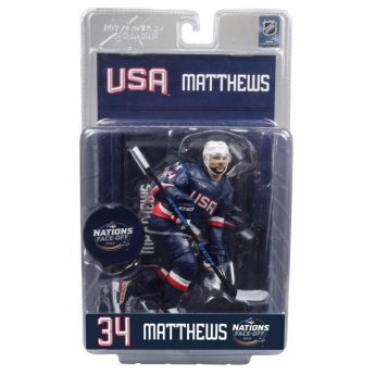 Jégkorong képviselet bábu Auston Matthews #34  Face-Off Team USA 7” Figure SportsPicks