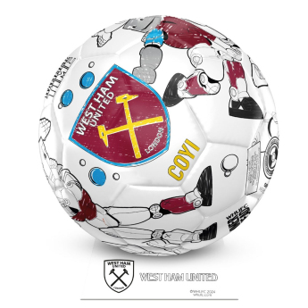 West Ham United futball labda Colour - size 2