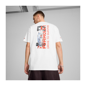 Forma 1 férfi póló DTS Relaxed white F1 Team 2025