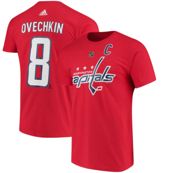Washington Capitals férfi póló Alexander Ovechkin #8 red