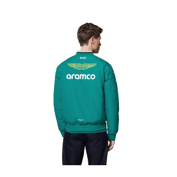 Aston Martin férfi kabát Bomber official Teamline Replica green F1 Team 2025