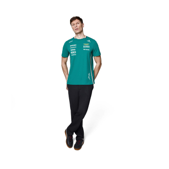 Aston Martin férfi póló Alonso official Teamline Replica green F1 Team 2025