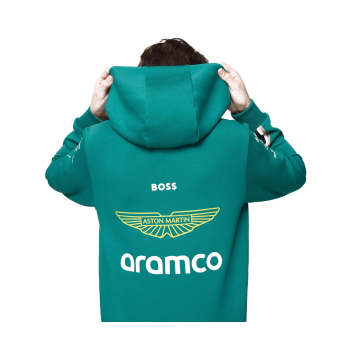 Aston Martin gyerek kapucnis pulóver official Teamline Replica green F1 Team 2025