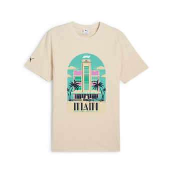 Forma 1 férfi póló Miami GP beige F1 Team 2025