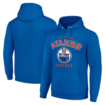Edmonton Oilers férfi kapucnis pulóver Logo Pullover Royal