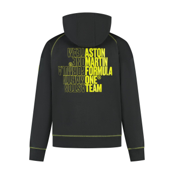 Aston Martin férfi kapucnis pulóver Hoody black F1 Team 2025