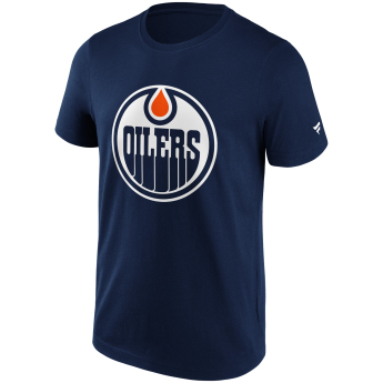Edmonton Oilers férfi póló Primary Logo Graphic navy