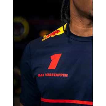Red Bull Racing férfi póló Max Verstappen official Teamline Replica navy F1 Team 2025