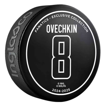 Washington Capitals korong Alex Ovechkin #8 The GR8 Chase 895th Goal Hockey Puck Limited Edition of 2025