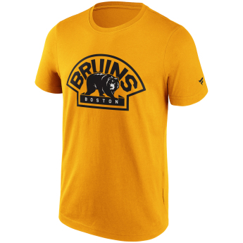Boston Bruins férfi póló Primary Logo Graphic yellow