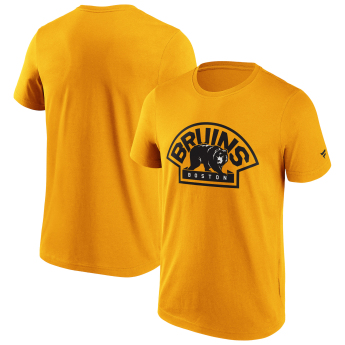 Boston Bruins férfi póló Primary Logo Graphic yellow