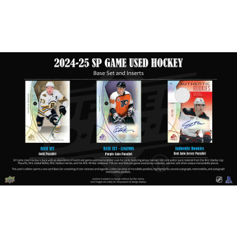 NHL dobozok NHL hokikártyák 2024-25 Upper Deck SP Game Used Hobby Box