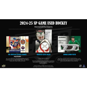 NHL dobozok NHL hokikártyák 2024-25 Upper Deck SP Game Used Hobby Box